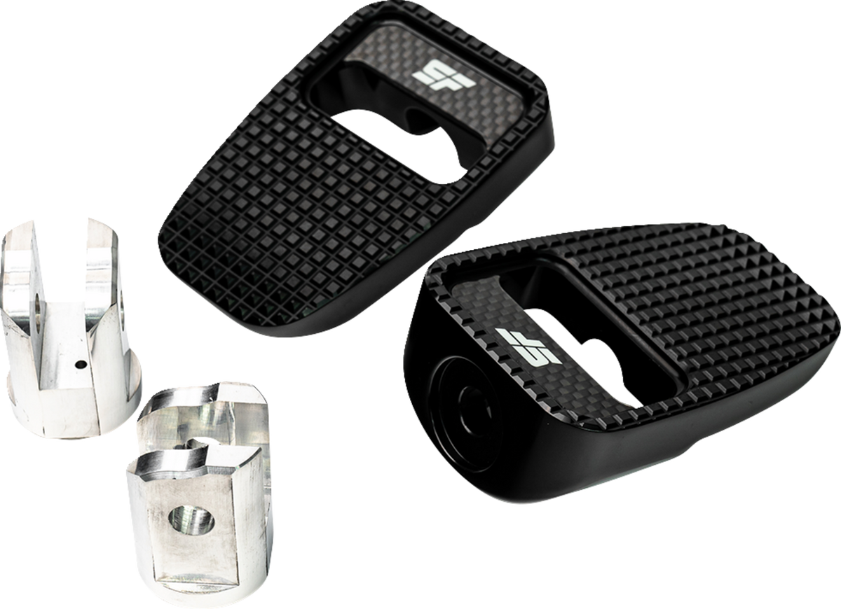 SLYFOX - Fatty Pegs - M8 Softail Front - Black - Rider Pegs
