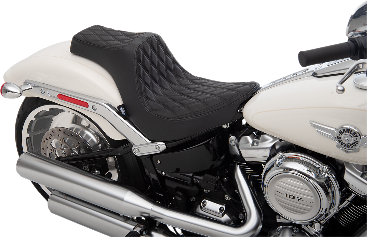 DRAG SPECIALTIES SEATS Predator III Seat - Double Diamond - Black Stitching - FLFB/S '18-'25 0802-1188