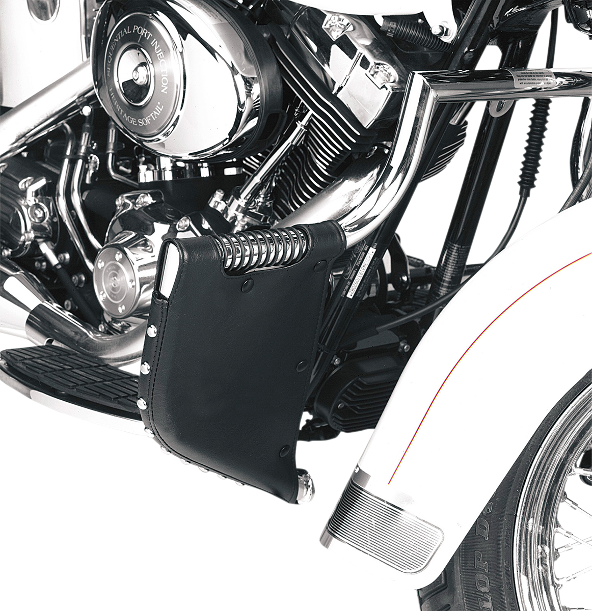 DRAG SPECIALTIES SEATS Studded Lower - Black - FLST 3550-0033