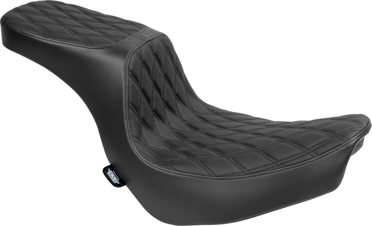 DRAG SPECIALTIES SEATS Predator 2-Up Seat - Vinyl - Double Diamond - Black Stitching - FLSB/FXLRS '18-'24 4688B