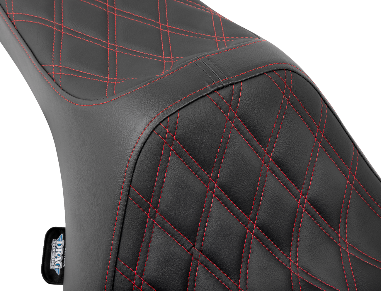 DRAG SPECIALTIES SEATS Predator III Seat - Double Diamond - Red Stitched - FLT/FLH '23-'24 4686D