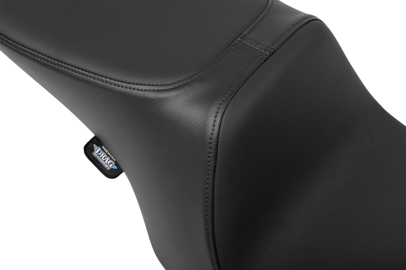 DRAG SPECIALTIES SEATS Predator 2-Up Seat - Solar Leather - Smooth - w/o Backrest - FL '97-'07 4695E