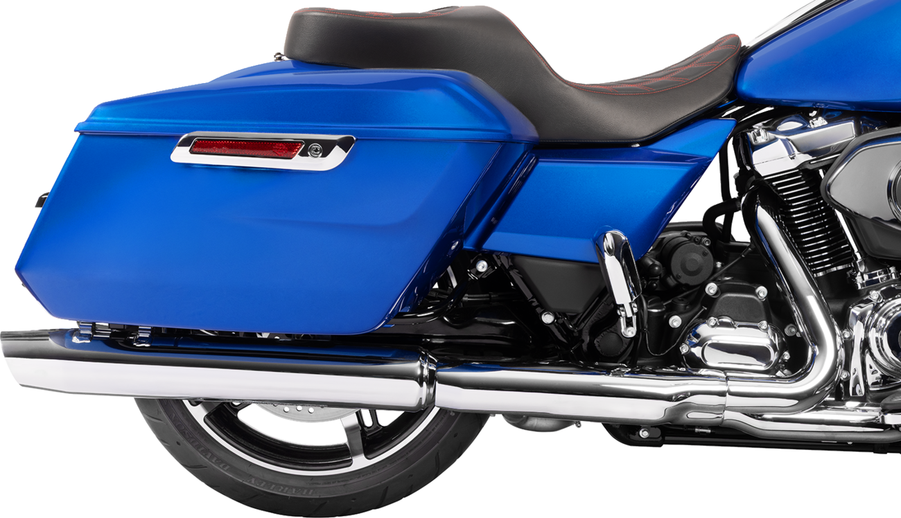 DRAG SPECIALTIES SEATS Freedom Seat - Black - Vinyl - Red Double Diamond Stitch - FLT/FLH '23-'25 4711D