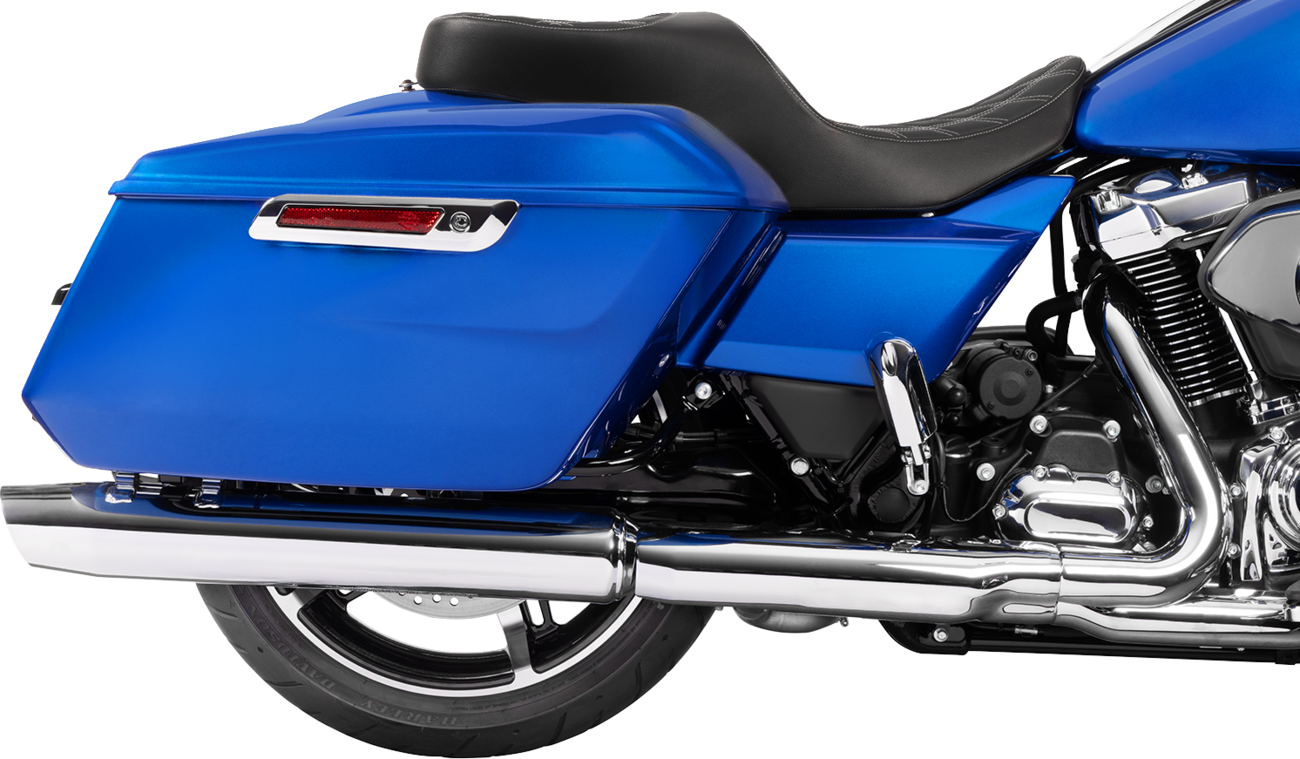 DRAG SPECIALTIES SEATS Forward Position Freedom Seat - Vinyl - Silver Double Diamond Stitch - FLH/FLT '23-'25 4715C
