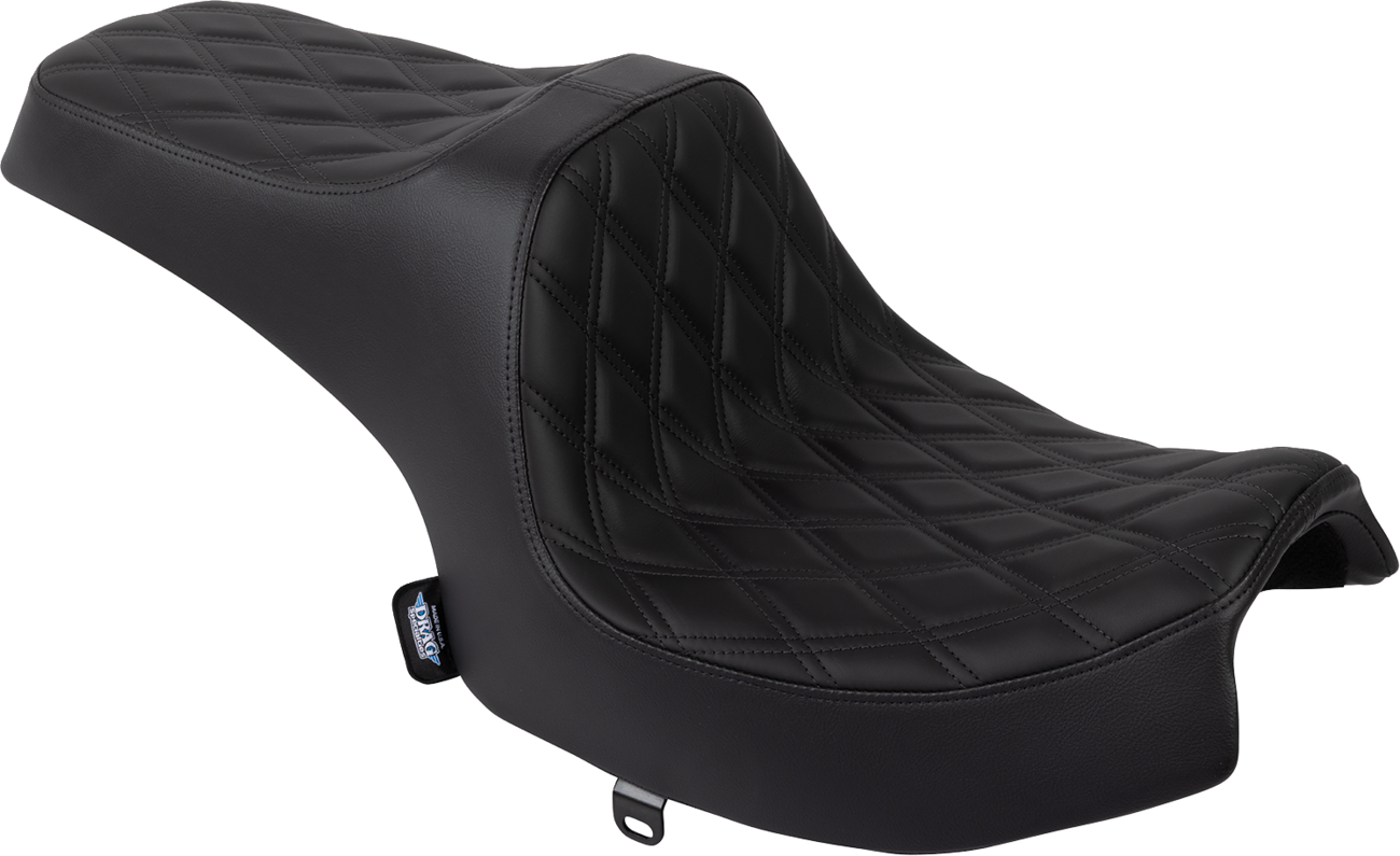 DRAG SPECIALTIES SEATS Predator III Seat - Solar Leather - Double Diamond - Black Stitch - Challenger '20-'25 4718F