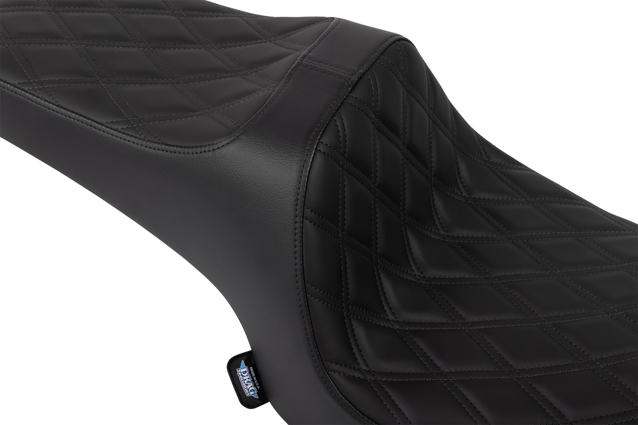 DRAG SPECIALTIES SEATS Predator III Seat - Solar Leather - Double Diamond - Black Stitch - Challenger '20-'25 4718F