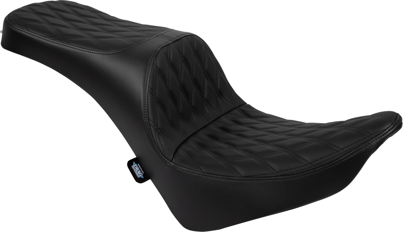 DRAG SPECIALTIES SEATS Freedom Seat - Solar Leather - Double Diamond Black Stitch - FL/FX '18-'25 4719F