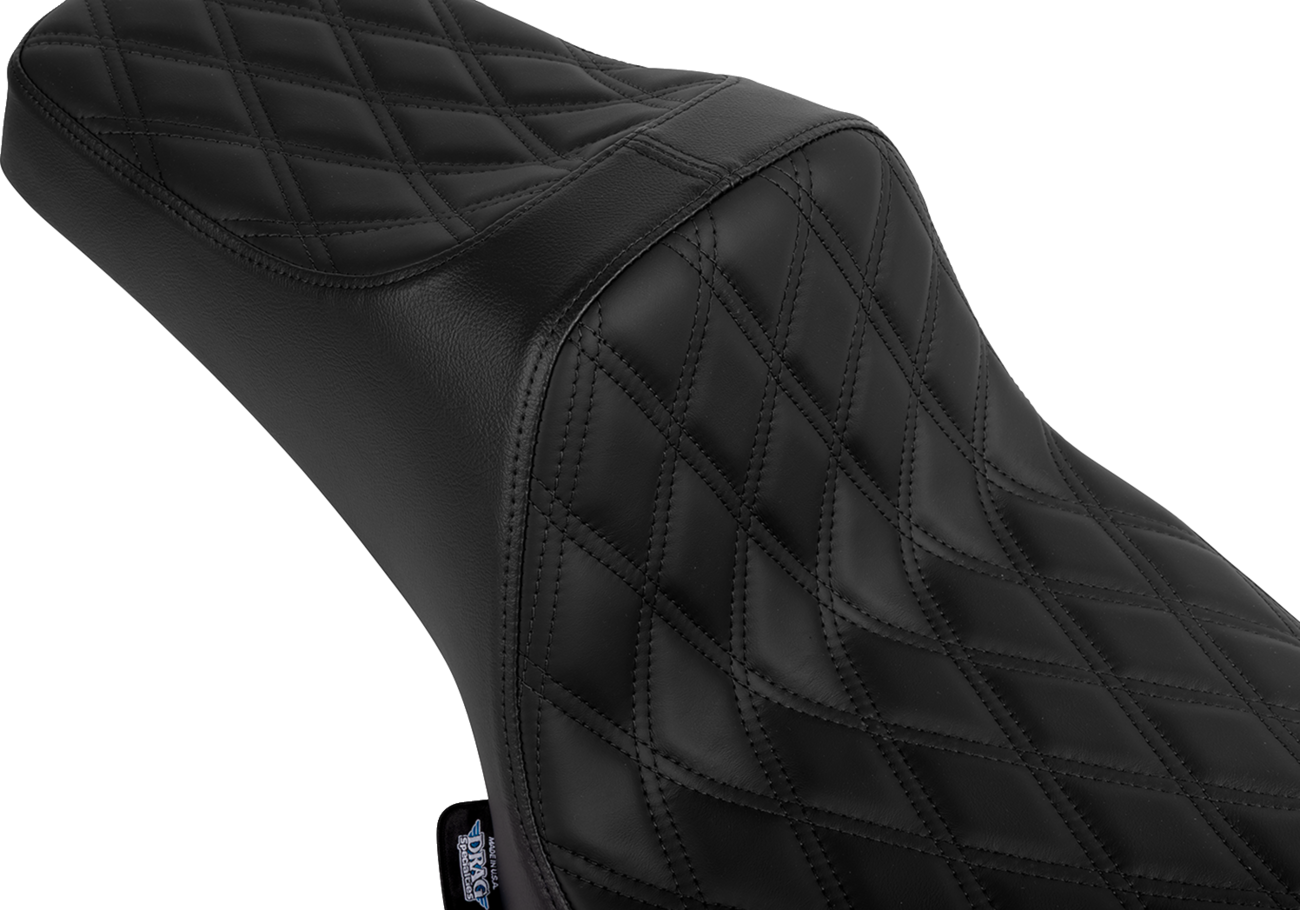 DRAG SPECIALTIES SEATS Predator III 2-Up Seat - Vinyl/Solar Leather - Double Diamond - Chieftain '25/Challenger '20-'25 4720F