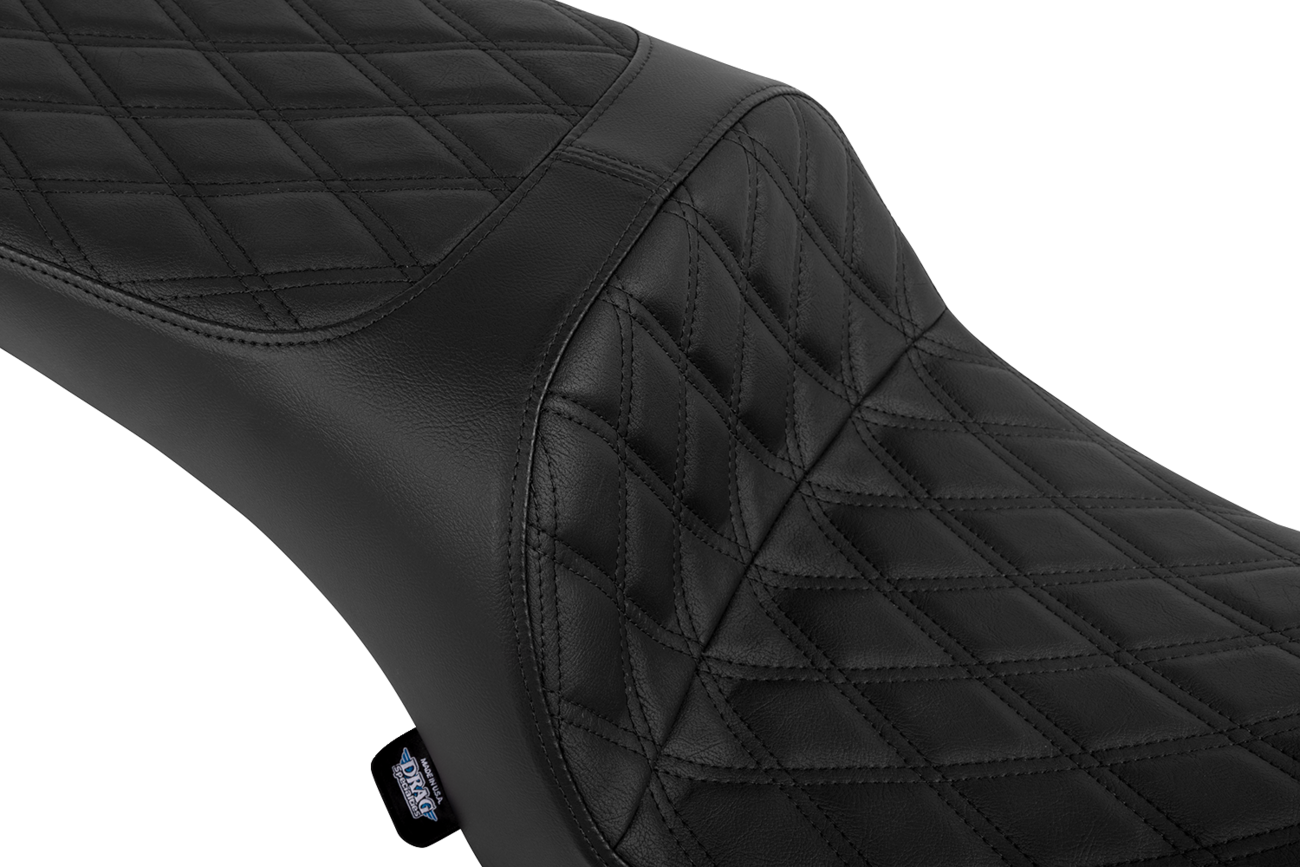 DRAG SPECIALTIES SEATS Freedom Seat - Vinyl - Double Diamond Black Stitch - Challenger '20-'25/Chieftain '25 4722B