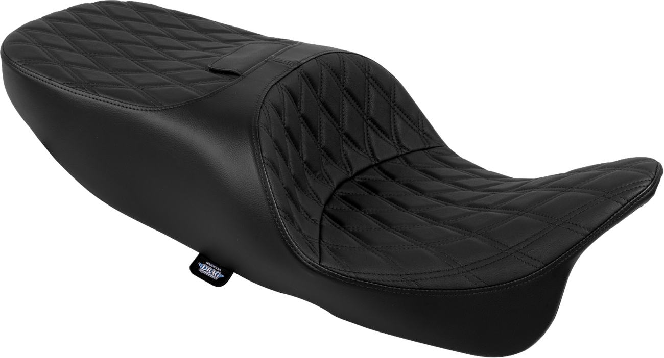 DRAG SPECIALTIES SEATS Freedom Seat - Vinyl - Double Diamond Black Stitch - FLRT/FLTRT '15-'25 4727B
