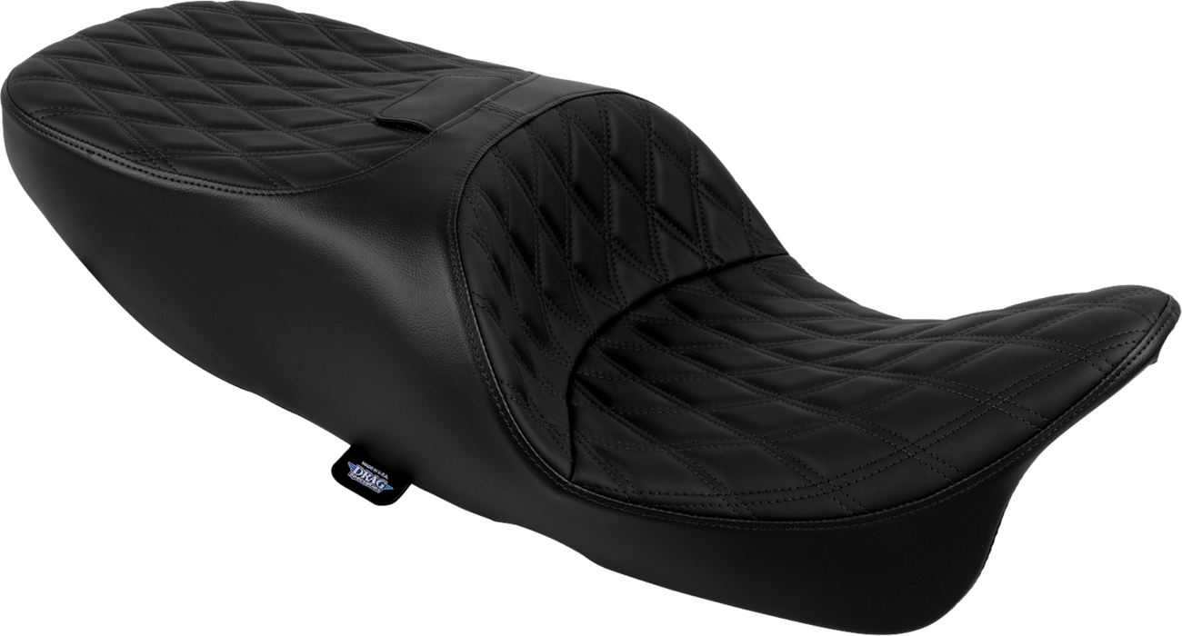 DRAG SPECIALTIES SEATS Freedom Seat - Solar Leather - Double Diamond Black Stitch - FLRT/FLTRT '15-'25 4724E