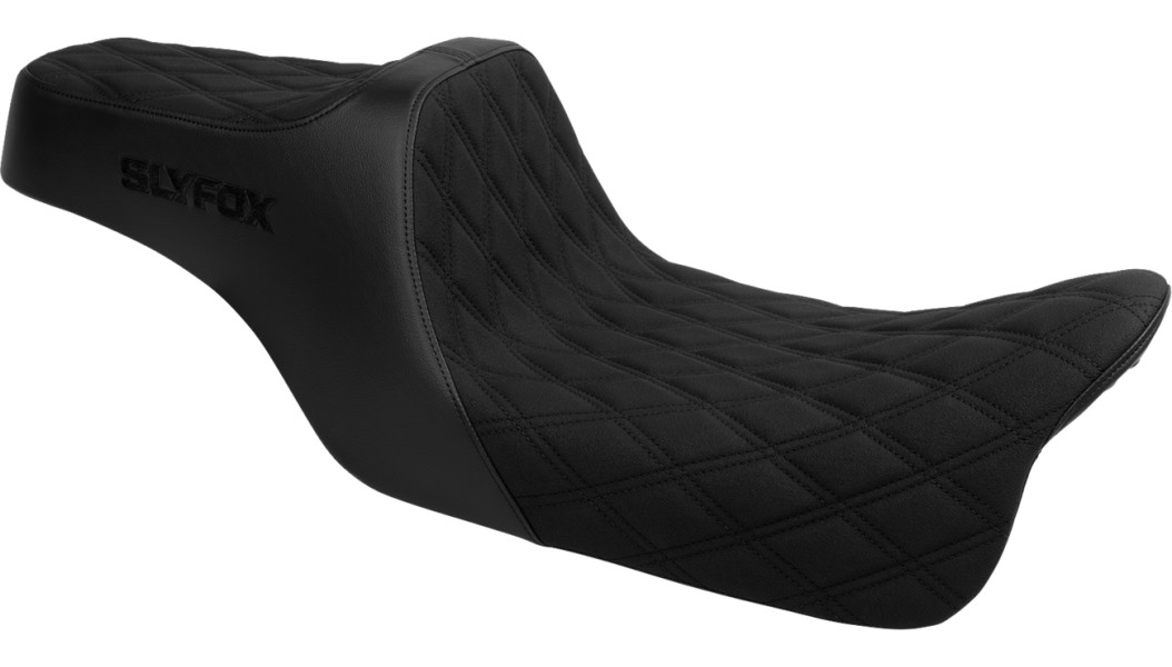 SLYFOX Highnoon Diamond Stitch Seat (Black) - Touring '08-'23
