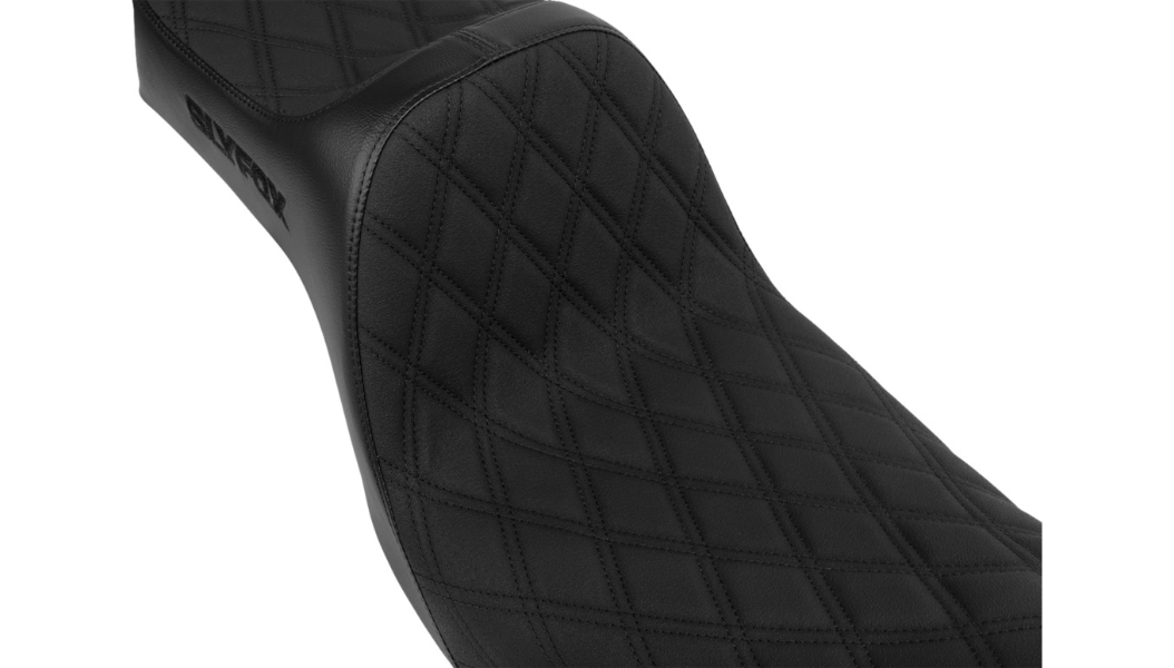 SLYFOX HighNoon Diamond Stitch Seat (Black Logo) Dyna 06 - 17
