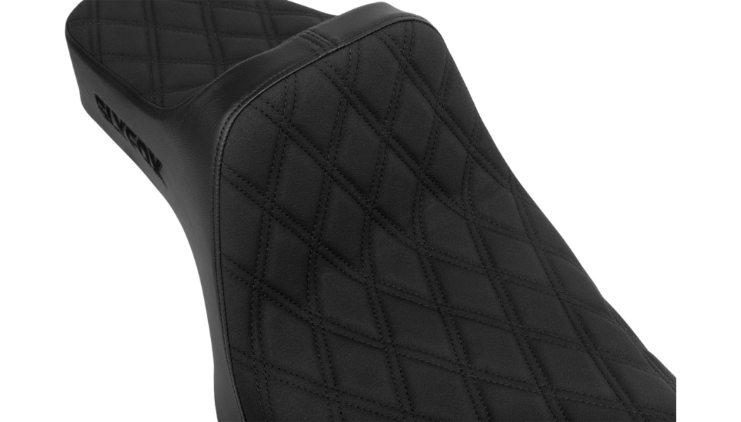 SLYFOX Highnoon Diamond Stitch Seat (Black Logo) Sportster '04+