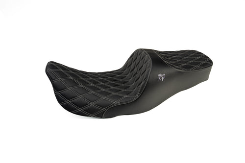 SLYFOX Chariot Diamond Stitch Seat (Grey Logo) Touring '08-'23.