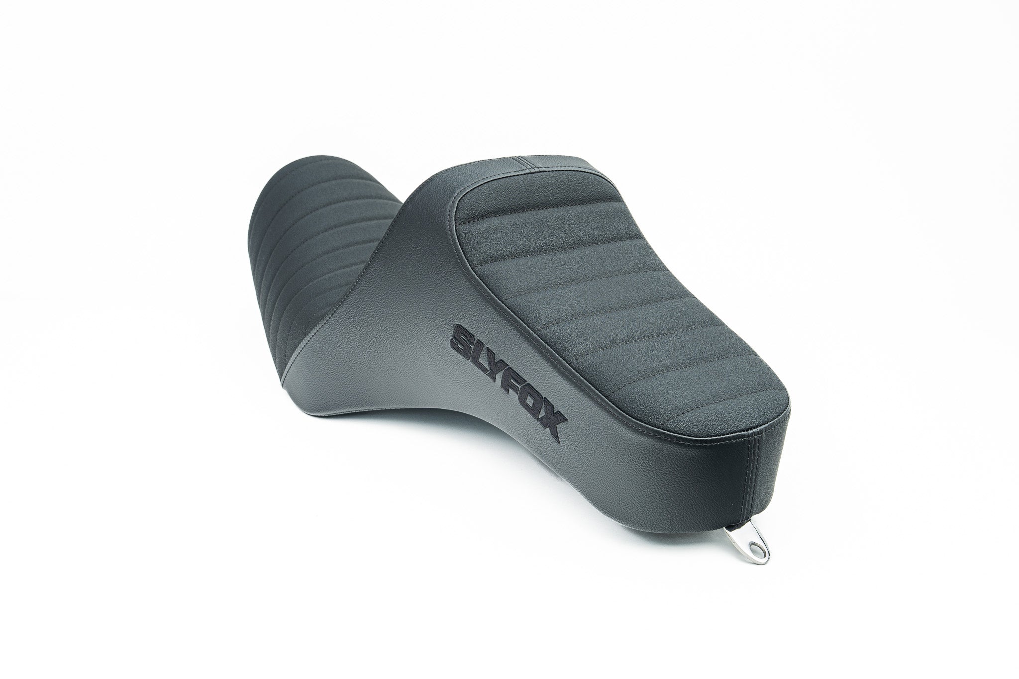 SLYFOX Highnoon Tuck N Roll Seat (Black Logo) Sportster '04+