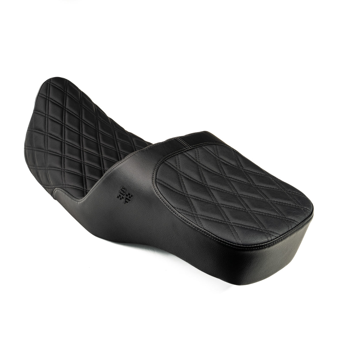 SLYFOX Chariot Diamond Stitch Seat - Extended Reach - (Black Logo) Touring '08-'23.