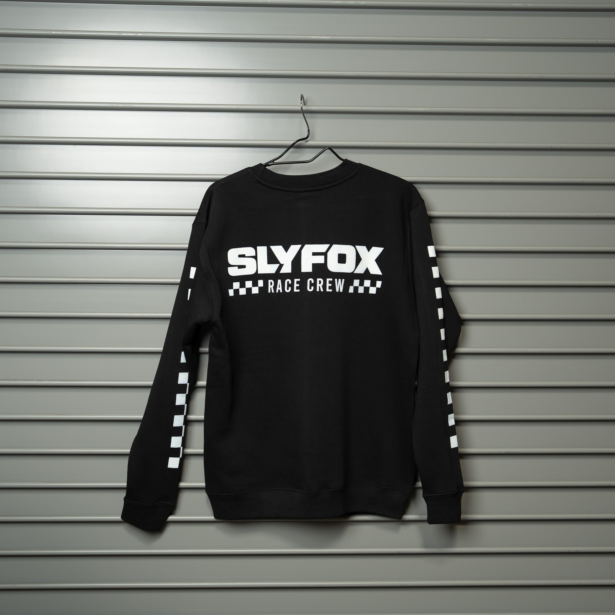 SF Black "Race Crew" Crew Neck Sweater