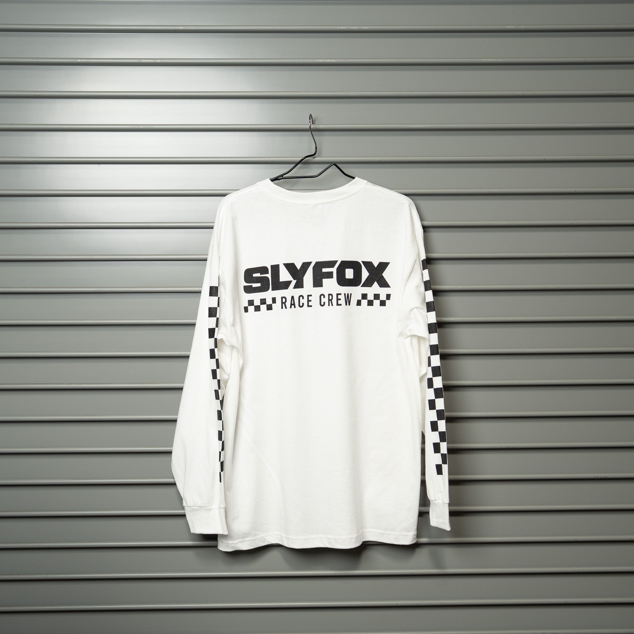 SF White Long Sleeve "Race Crew" T-Shirt