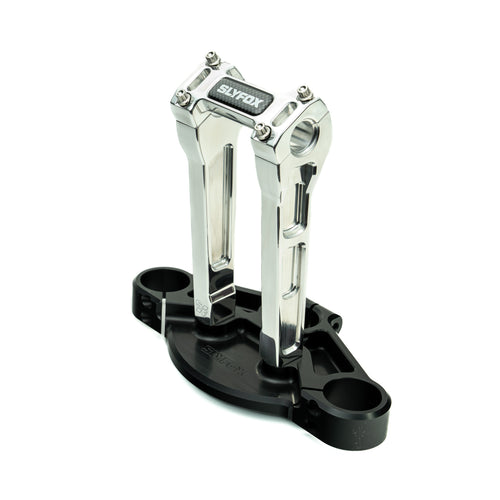 SLYFOX Riser - Straight - 1" Clamping - 8" Rise - POLISHED