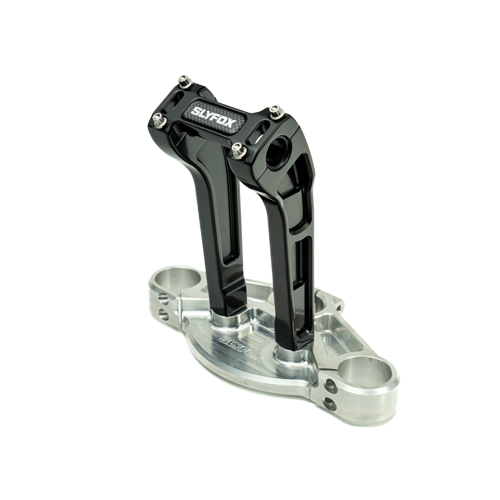 SLYFOX Riser - Pullback - 1-1/8" Clamping - 8" Rise - BLACK