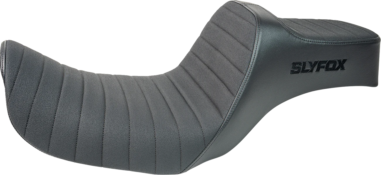 SLYFOX HighNoon Tuck N Roll Seat (Black Logo) Dyna 04 - 05