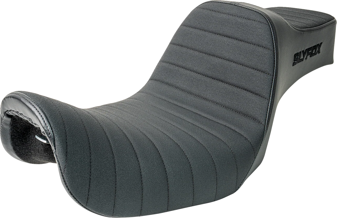 SLYFOX HighNoon Tuck N Roll Seat (Black Logo) Dyna 04 - 05