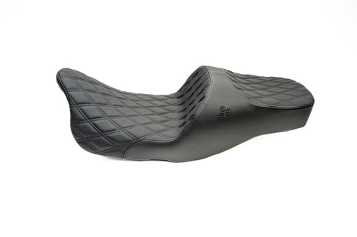 SLYFOX Chariot Diamond Stitch Seat (Black Logo) Touring '08-'23.