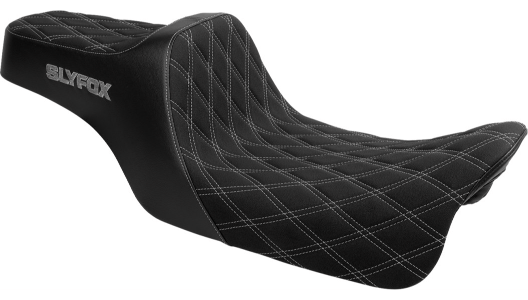SLYFOX Highnoon Diamond Stitch Seat (Grey) - Touring '08-'23