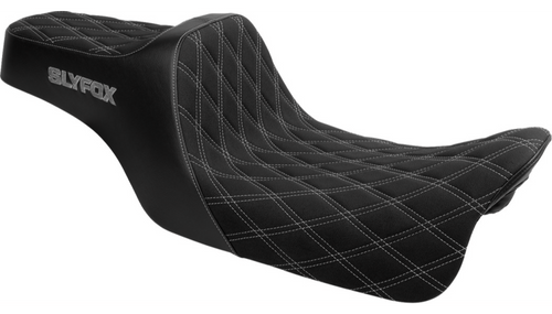 SLYFOX Highnoon Diamond Stitch Seat (Grey) - Touring '08-'23