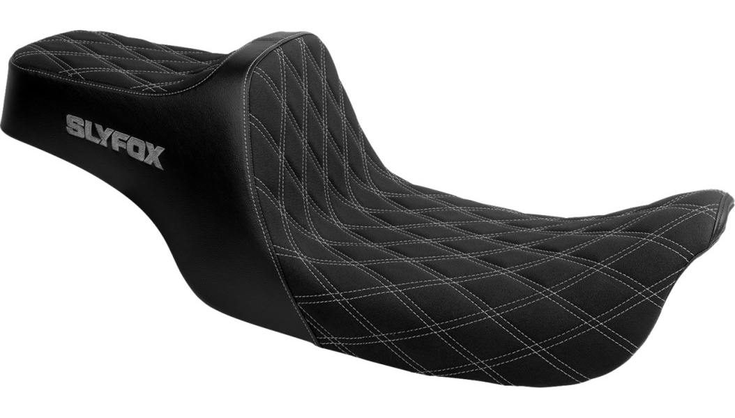 SLYFOX HighNoon Diamond Stitch Seat (Grey Logo) Touring 97 -07
