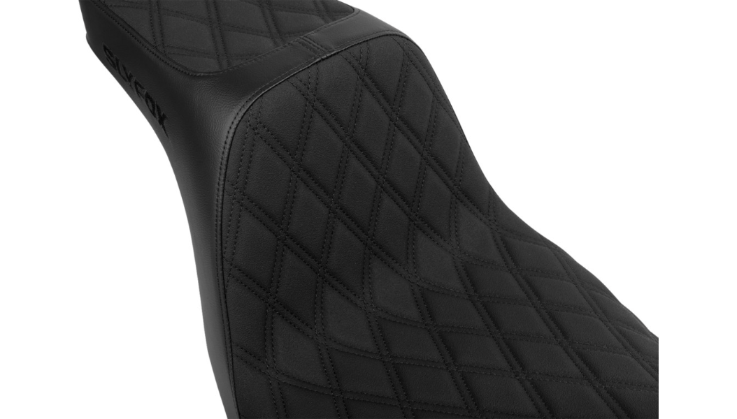 SLYFOX HighNoon Diamond Stitch Seat (Black Logo) Softail FXLRS/FXLRST - '18-'25